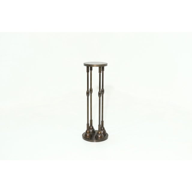 Metal Art Deco Bronze Pedestal, 1930s For Sale - Image 7 of 10