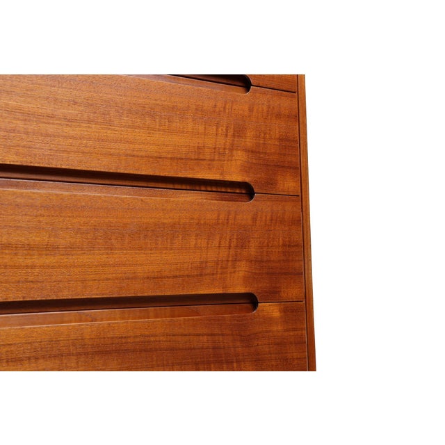 Brown Mid 20th Century Arne Wahl Iversen Danish Modern Teak Six-Drawer Tall Dresser, Attributed For Sale - Image 8 of 11