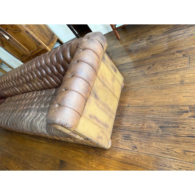 Restoration Hardware Modena Chesterfield Tufted Bench-Cushion Sofa For Sale - Image 11 of 11