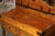 French 19th Century French Carved Butcher Block With Back, Cow Head and Chopping Knifes For Sale - Image 3 of 12