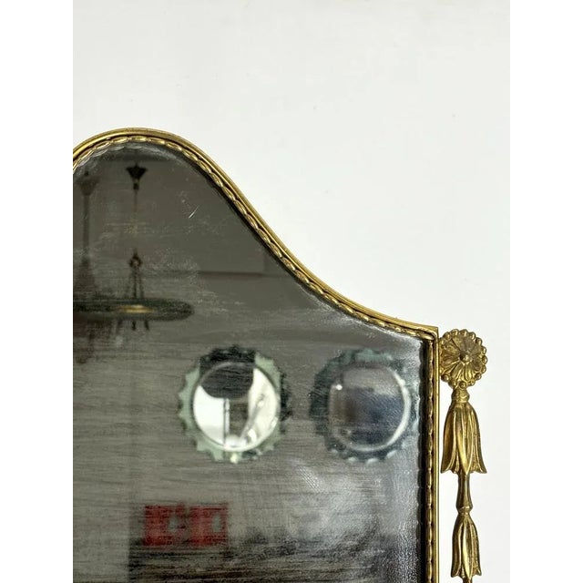 Mid-Century Italian Mirror in Brass, Italy, 1950s For Sale - Image 9 of 13