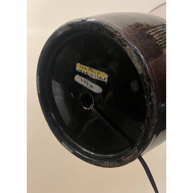 Mid-Century Modern Italian Ceramic Desk Lamp from San Polo, Venice, Italy, 1950s For Sale - Image 3 of 8