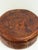 Figurative Vintage Peruvian Hand-Tooled Leather Ottoman For Sale - Image 3 of 17