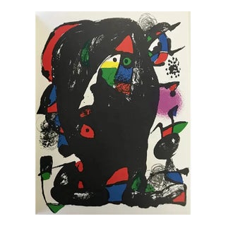 Joan Miro Original Lithograph V4-4 Mourlot 1981 For Sale
