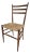 Mid-Century Italian Modern Rush Seat Ladder-Back Chair in the Manner of Gio Ponti For Sale