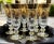 Mid-Century Modern 24 Karat Gold-Plated Crystal Glasses from SC Line, 1960s, Set of 6 For Sale - Image 3 of 18