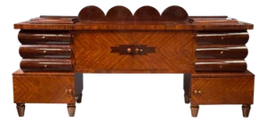 Antique Rondocubist Sideboard, Czech, 1925