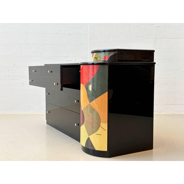 Vintage Chest of Drawers with Mirror by Carlo Malnati, 1980s For Sale - Image 4 of 15