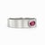 Bezel Set Oval Ruby Wide Matte Band Silver, Gold, Size 10 For Sale - Image 4 of 7