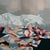 Languishing by Shelli Langdale | Oil on gallery panel Abstract depiction of a horse on a colorful surface. For Sale