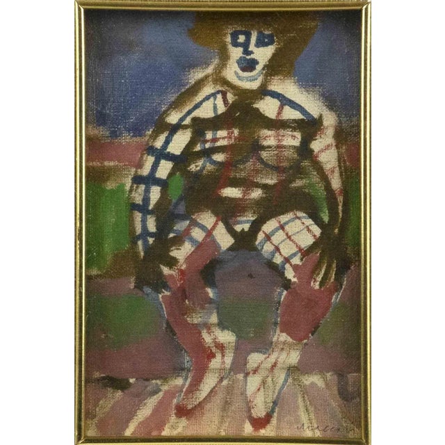 Mino Maccari, Woman, Original Mixed Media on Board, 1975 For Sale - Image 4 of 4