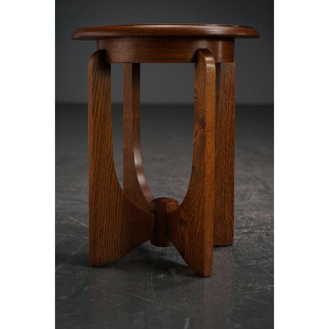 Brown Art Deco Side Table, 1930s For Sale - Image 8 of 12