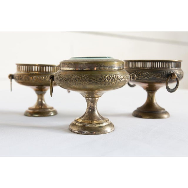 Art Nouveau Brass Risers, 1920s, Set of 3 For Sale - Image 4 of 11