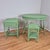 1970s Celery Green Painted Wicker Night Stand End Table W/ Drawer For Sale - Image 9 of 9