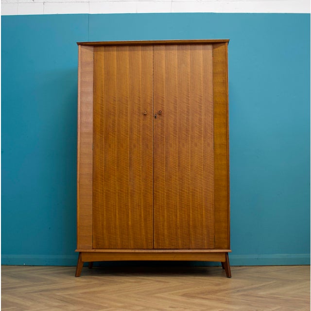 Vintage Walnut Wardrobe by Alfred Cox for Heals, 1950s For Sale - Image 10 of 10