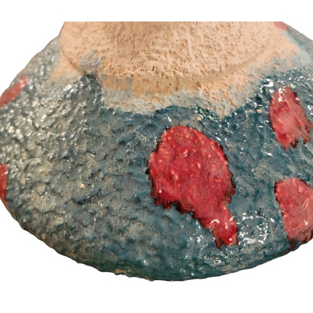 California 80s Glazed Pottery. beautiful Color and great style. The Beige Background of the vase provides a wall for the...