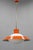 Mid-Century Czechoslovak Orange Opaline Glass Pendant Lamp, 1970s For Sale - Image 3 of 17