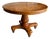 Vintage Burl Wood Round Pedestal Dining Table With Inlaid Top For Sale