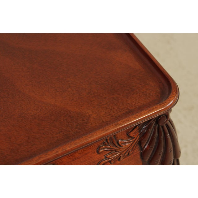 Wood Kindel Irish Georgian Carved Mahogany Tea Table For Sale - Image 7 of 14