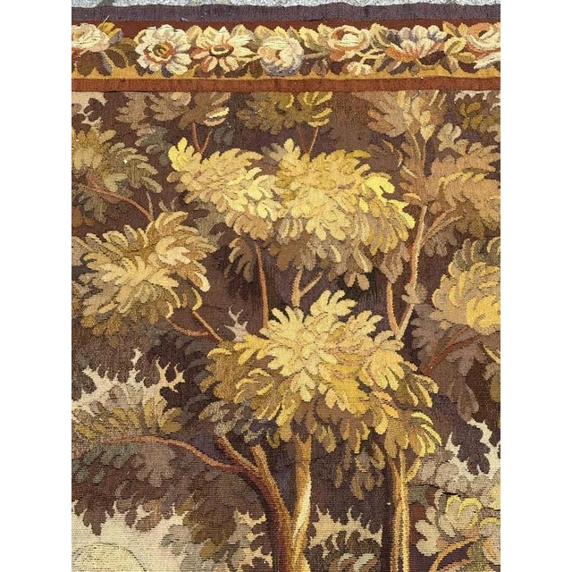 Antique French Aubusson Tapestry, 1890s For Sale - Image 6 of 18