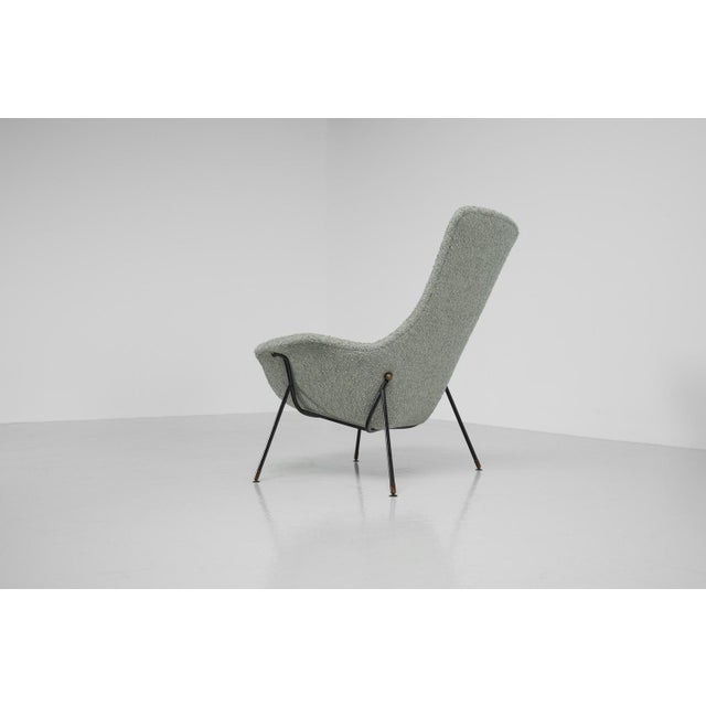 Metal Italian Cosmos Lounge Chair by Augusto Bozzi Saporiti, 1954 For Sale - Image 7 of 13