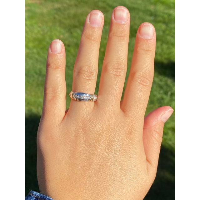 The Wendake Beach: Ladies Two Tone Diamond Band set with 0.22 CTW For Sale - Image 9 of 10