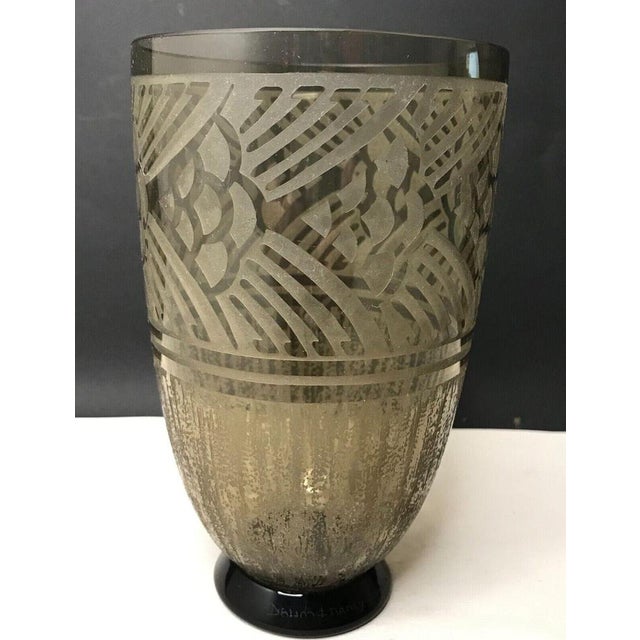 Glass Art Deco Vase from Daum For Sale - Image 7 of 7