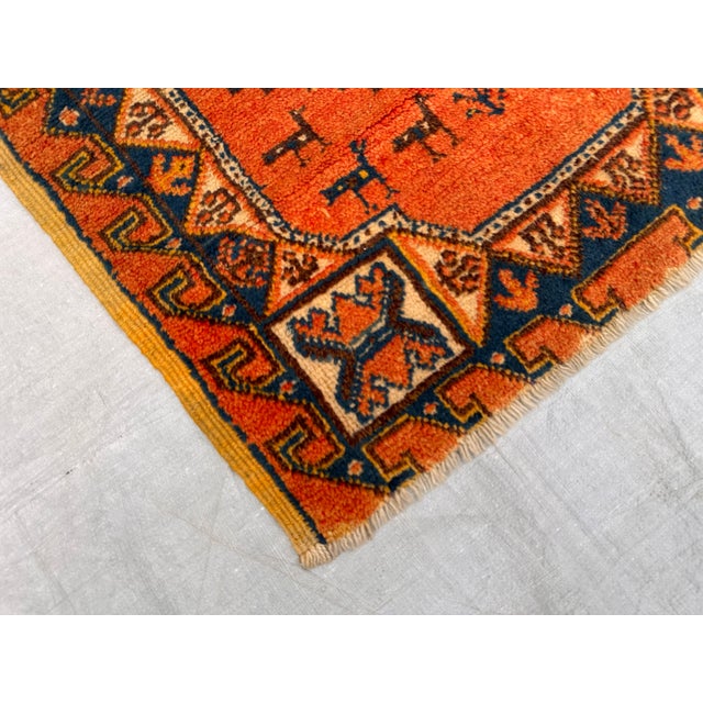 2000 - 2009 Antique Fachralo Kazak Hand-Knotted Wool Rug - 3'2" X 2'10" For Sale - Image 5 of 10