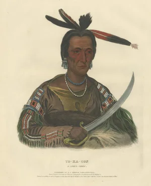 McKenney, Tokacou Yankton Sioux Warrior, 1836, Print