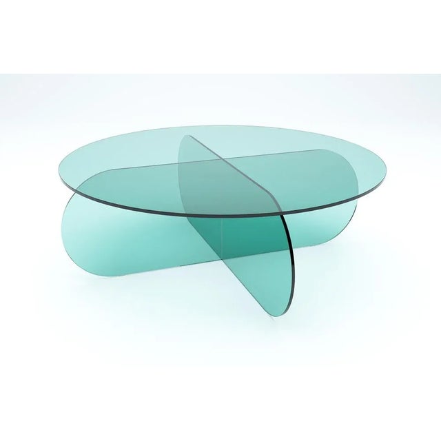 Not Yet Made - Made To Order Nor Circle 120 Clear Glass Coffee Table by Sebastian Scherer For Sale - Image 5 of 8
