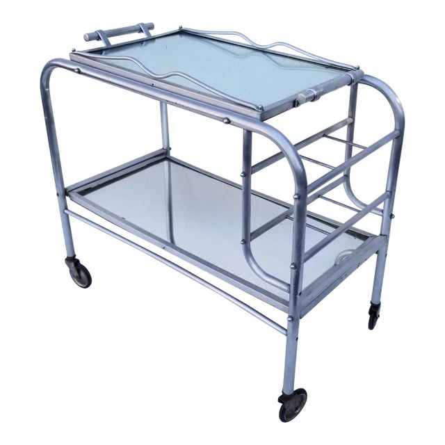 1950s Jacque Adnet Bar Cart For Sale