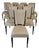 Vintage French Dining Chairs in Black Lacquer and Beige Velvet, 1980s, Set of 10 For Sale