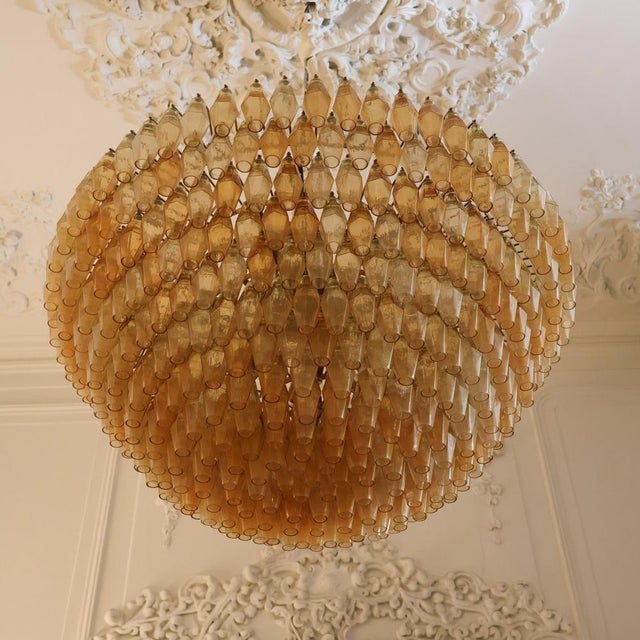 Murano Glass Chandelier in the style of Venini, 1990s For Sale - Image 6 of 14