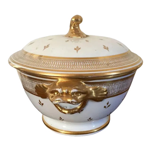 1805 English Regency Coalport Porcelain Round Tureen & Cover For Sale