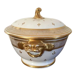 1805 English Regency Coalport Porcelain Round Tureen & Cover