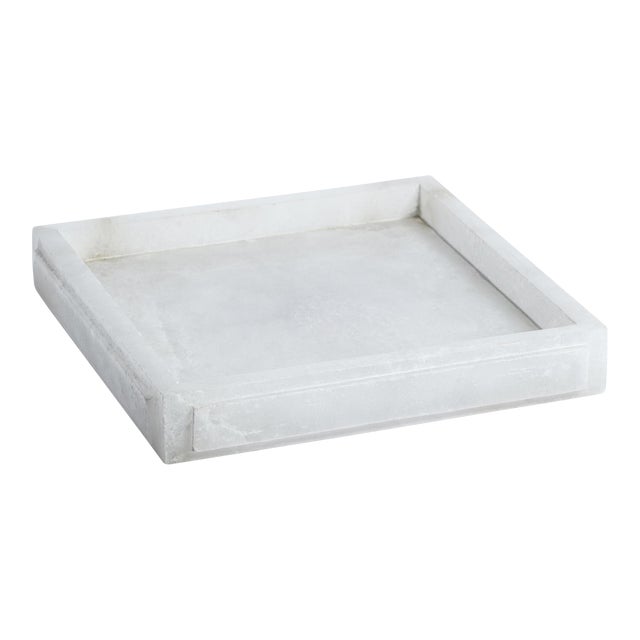 Cremona Alabaster Vanity Tray, Small For Sale