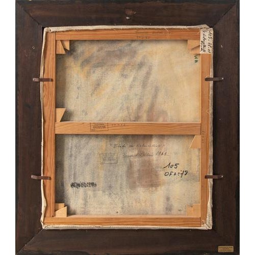 Fernand Dubuis, Study for the Cellist, Oil Painting on Canvas, 1948 For Sale - Image 9 of 11