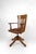 Superb American office armchair in oak and leather seat. USA. Circa 1900 Industrial style, Belle Epoque, Victorian, Art...