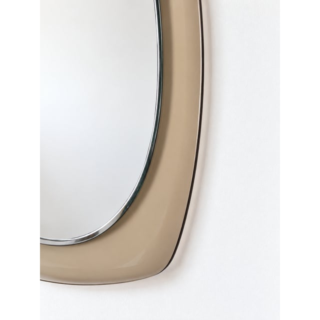 Mid-Century Modern Vintage Mirror with Smoked Glass Frame, 1970s For Sale - Image 3 of 9