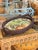 Vintage Hand Painted & Decoupaged Rattan Leopard Oval Serving Tray For Sale - Image 11 of 11