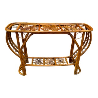 1970s Vintage Brighton Bamboo Console Table For Sale