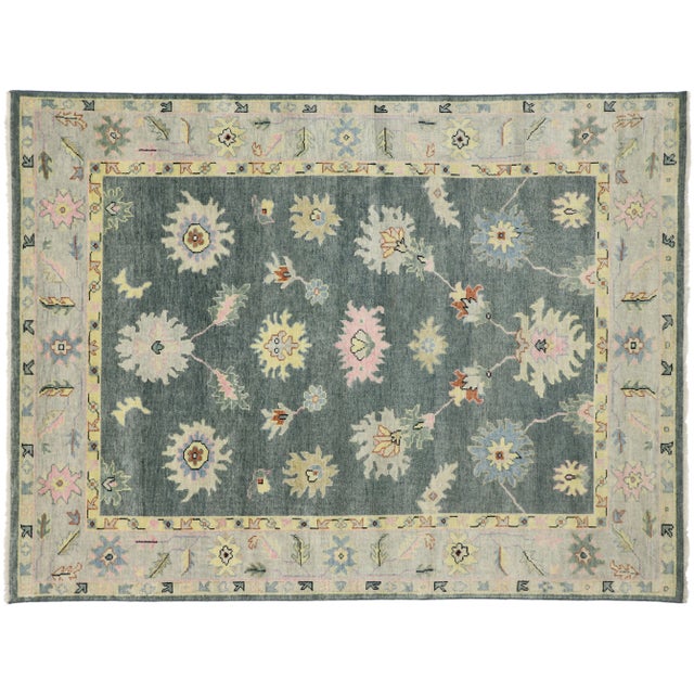 Modern Style Oushak Rug- 8′10″ × 11′10″ For Sale - Image 9 of 9