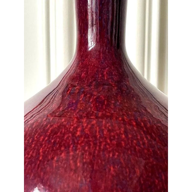 Early Large Ceramic Vase with Sang-de-boeuf Glaze by Brother Thomas Bezanson For Sale - Image 10 of 13