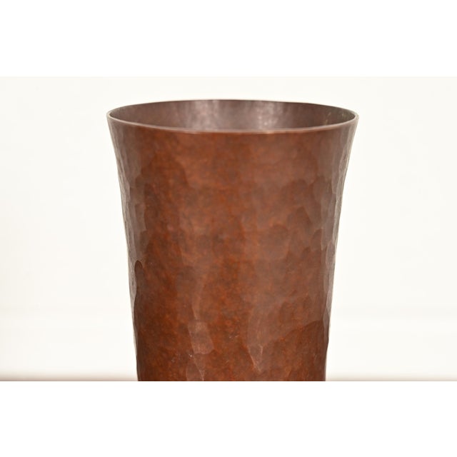 Ramon Ramirez Arts & Crafts Hammered Copper Vase For Sale In South Bend - Image 6 of 12