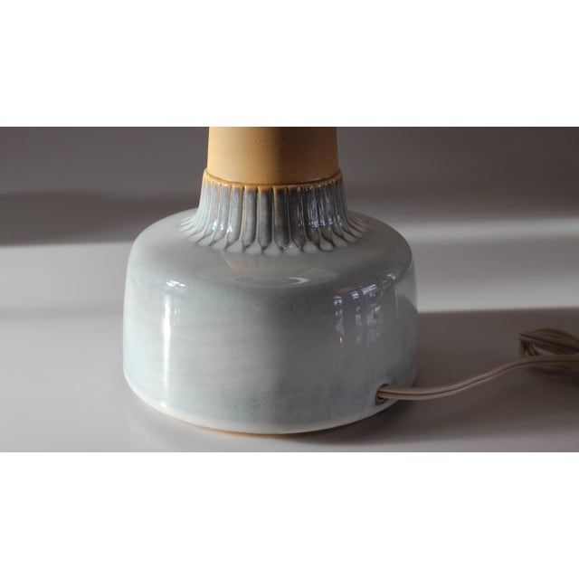 Danish Light Blue Glazed Ceramic Table Lamps by Einar Johansen for Søholm, 1960s, Set of 2 For Sale - Image 6 of 13