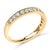 Contemporary 14K Yellow Gold 1/2 Cttw Round Diamond Milgrain Wedding Band - Size 6.5 For Sale - Image 3 of 6