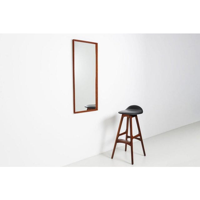 Mid-Century Danish Rectangular Mirror in Teak, Denmark, 1960 For Sale - Image 4 of 11