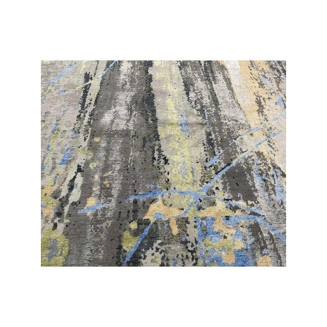 Handwoven Modern Abstract Area Rug 9x12 For Sale - Image 11 of 12