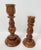 Wood Vintage Turned Polished Wood Candlleholders, Assorted Sizes. Set of Seven For Sale - Image 7 of 8