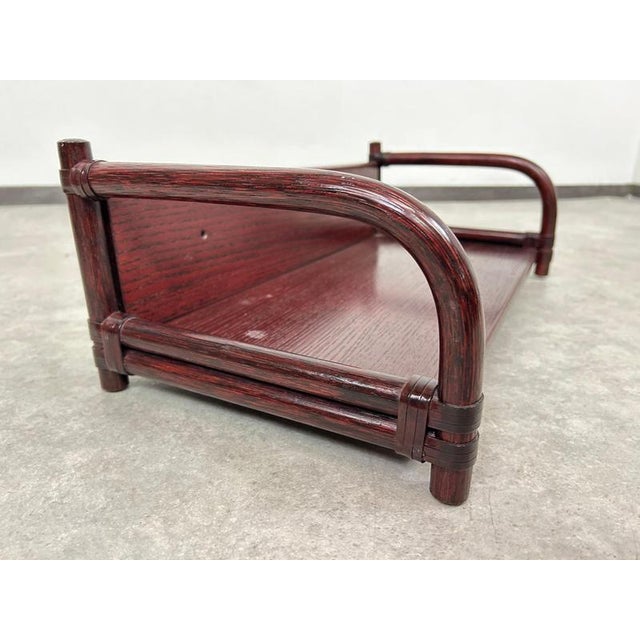 Maroon Mid-Century Modern Bamboo Shelf from Gervasoni, 1970s For Sale - Image 8 of 13
